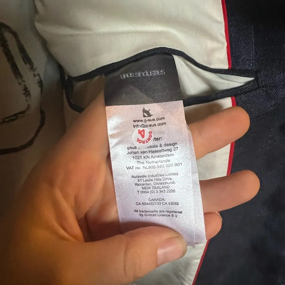 GSUS Industries Linen Two Toned Blue Jacket, size large - Picture 8 of 9